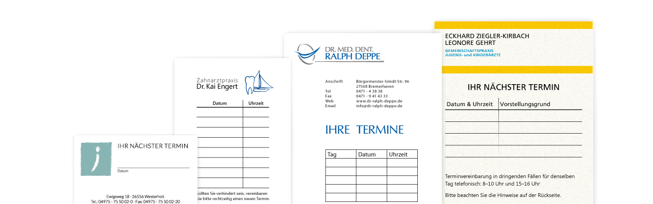 Erinnerung an den nächsten Termin - der Terminzettel vom Arzt